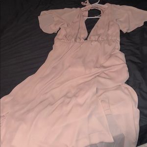 Light pink nude bridesmaids dress